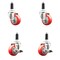 Service Caster 3 Inch 316SS Red Poly Swivel 1-1/8 Inch Expanding Stem Caster Brake SCC, 2PK SS316EX20S314-PPUB-RED-2-TLB-2-118 - alternate 1